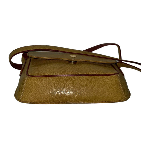 Cartier Vintage Leather Shoulder Bag Must De Mustard yellow Brown Leather - Picture 3 of 10